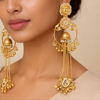 Mansh KASHMIRI EARRINGS in Brass