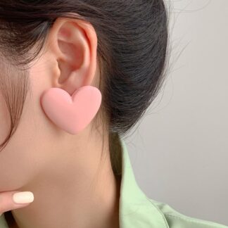 Mansh Heart Pink Earrings
